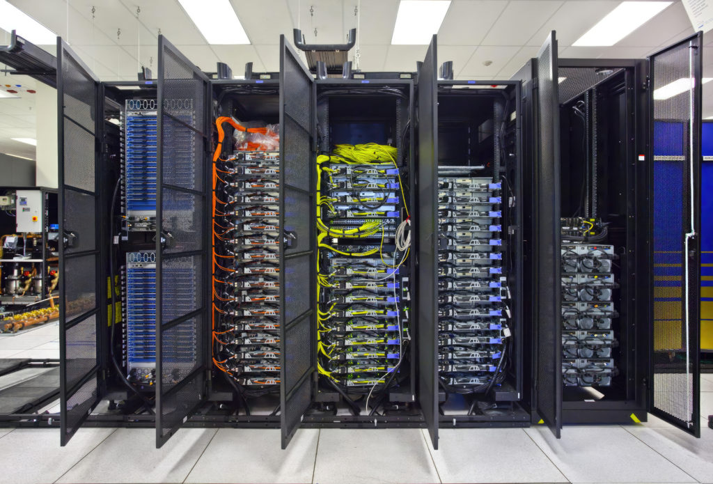 A cluster of servers.