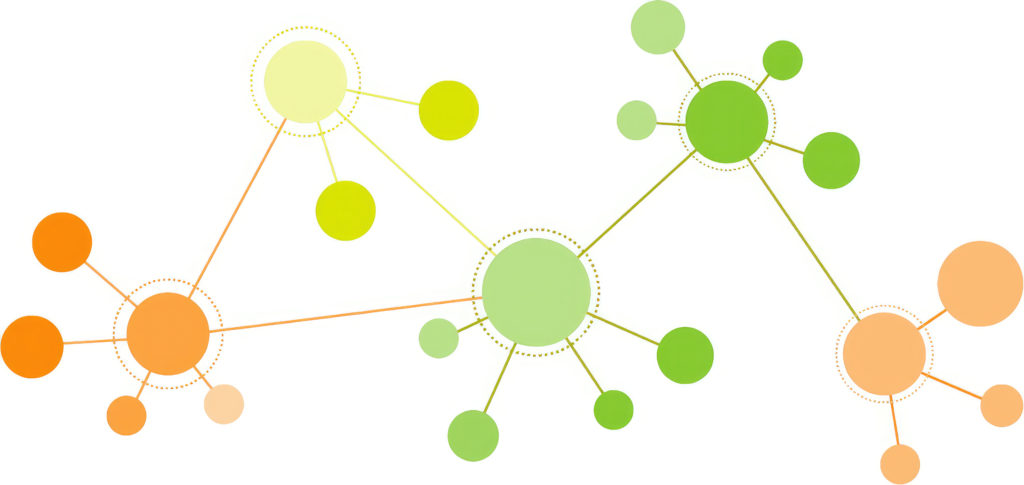 Network graph diagram.